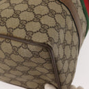 GUCCI GG Supreme Web Sherry Line Boston Bag PVC Beige Gold 39 02 007 Auth 151003-16