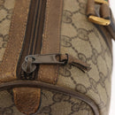 GUCCI GG Supreme Web Sherry Line Boston Bag PVC Beige Gold 39 02 007 Auth 151003-10