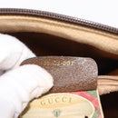 GUCCI GG Supreme Web Sherry Line Boston Bag PVC Beige Gold 39 02 007 Auth 151003-12