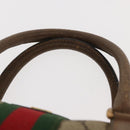 GUCCI GG Supreme Web Sherry Line Boston Bag PVC Beige Gold 39 02 007 Auth 151003-8