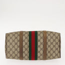 GUCCI GG Supreme Web Sherry Line Boston Bag PVC Beige Gold 39 02 007 Auth 151003-5