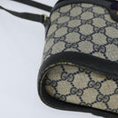 GUCCI GG Supreme Sherry Line Shoulder Bag PVC Navy Gold 904 02 070 Auth 151004-10