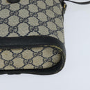 GUCCI GG Supreme Sherry Line Shoulder Bag PVC Navy Gold 904 02 070 Auth 151004-11