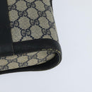 GUCCI GG Supreme Sherry Line Shoulder Bag PVC Navy Gold 904 02 070 Auth 151004-13