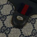 GUCCI GG Supreme Sherry Line Shoulder Bag PVC Navy Gold 904 02 070 Auth 151004-14