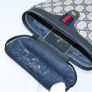 GUCCI GG Supreme Sherry Line Shoulder Bag PVC Navy Gold 904 02 070 Auth 151004-15