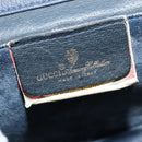 GUCCI GG Supreme Sherry Line Shoulder Bag PVC Navy Gold 904 02 070 Auth 151004-16