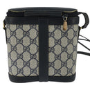 GUCCI GG Supreme Sherry Line Shoulder Bag PVC Navy Gold 904 02 070 Auth 151004-3