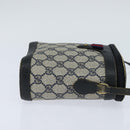 GUCCI GG Supreme Sherry Line Shoulder Bag PVC Navy Gold 904 02 070 Auth 151004-5