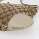 GUCCI GG Canvas Web Sherry Line Pretty Bag Beige Gold 257065 Auth 151008-14