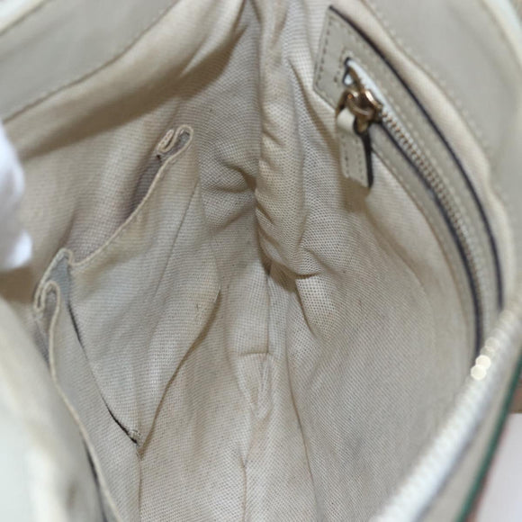 GUCCI GG Canvas Web Sherry Line Pretty Bag Beige Gold 257065 Auth 151008