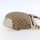 GUCCI GG Canvas Web Sherry Line Pretty Bag Beige Gold 257065 Auth 151008-4