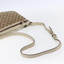 GUCCI GG Canvas Web Sherry Line Pretty Bag Beige Gold 257065 Auth 151008-7
