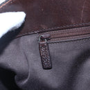 GUCCI GG Canvas Hand Bag Dark Brown Gold 73983 Auth 151009-15