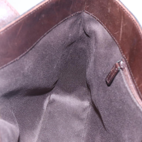 GUCCI GG Canvas Handtasche Dunkelbraun Gold 73983 Auth 151009