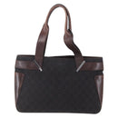GUCCI GG Canvas Hand Bag Dark Brown Gold 73983 Auth 151009-2