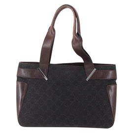 GUCCI GG Canvas Hand Bag Dark Brown Gold 73983 Auth 151009 - 0