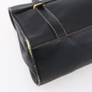 GUCCI Micro GG Supreme Hand Bag PVC Leather Black Gold 000 46 4857 Auth 151011-11