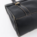 GUCCI Micro GG Supreme Hand Bag PVC Leather Black Gold 000 46 4857 Auth 151011-13