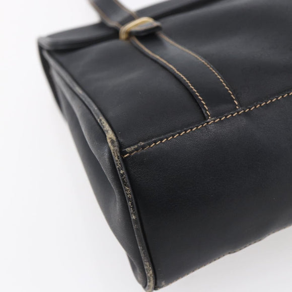 GUCCI Micro GG Supreme Hand Bag PVC Leather Black Gold 000 46 4857 Auth 151011