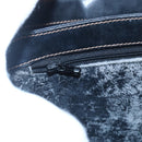 GUCCI Micro GG Supreme Hand Bag PVC Leather Black Gold 000 46 4857 Auth 151011-16