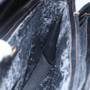 GUCCI Micro GG Supreme Hand Bag PVC Leather Black Gold 000 46 4857 Auth 151011-18