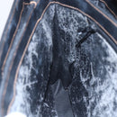 GUCCI Micro GG Supreme Hand Bag PVC Leather Black Gold 000 46 4857 Auth 151011-19