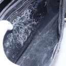 GUCCI Micro GG Supreme Hand Bag PVC Leather Black Gold 000 46 4857 Auth 151011-22