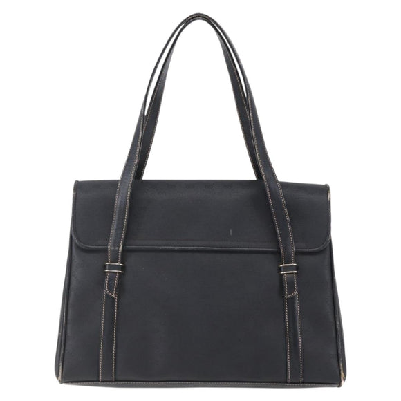 GUCCI Micro GG Supreme Hand Bag PVC Leather Black Gold 000 46 4857 Auth 151011