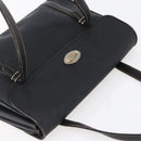 GUCCI Micro GG Supreme Hand Bag PVC Leather Black Gold 000 46 4857 Auth 151011-6