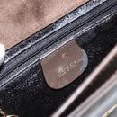 GUCCI Shoulder Bag Enamel Brown Gold Auth 151014-19