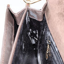 GUCCI Shoulder Bag Enamel Brown Gold Auth 151014-21