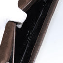 GUCCI Shoulder Bag Enamel Brown Gold Auth 151014-23