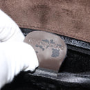 GUCCI Shoulder Bag Enamel Brown Gold Auth 151014-12