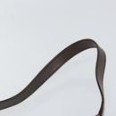 GUCCI Shoulder Bag Enamel Brown Gold Auth 151014-14