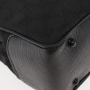 GUCCI GG Canvas Bamboo Tote Bag Black Silver Auth 151015-12