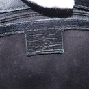 GUCCI GG Canvas Bamboo Tote Bag Black Silver Auth 151015-14