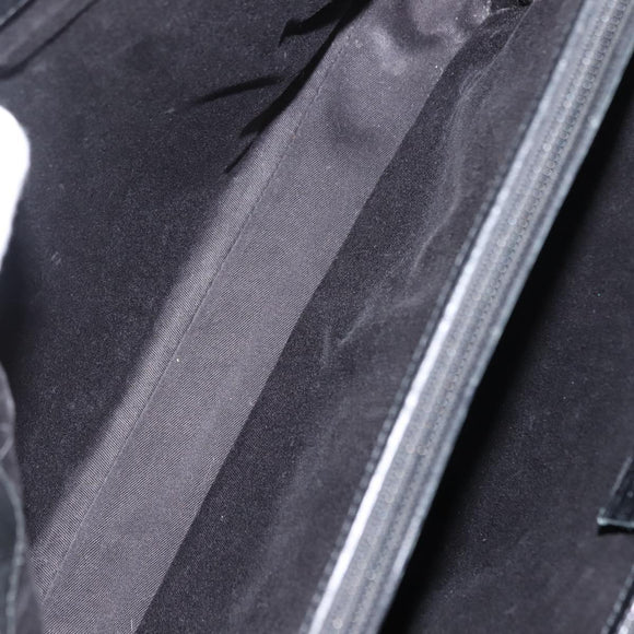 GUCCI GG Canvas Bamboo Tote Bag Black Silver Auth 151015