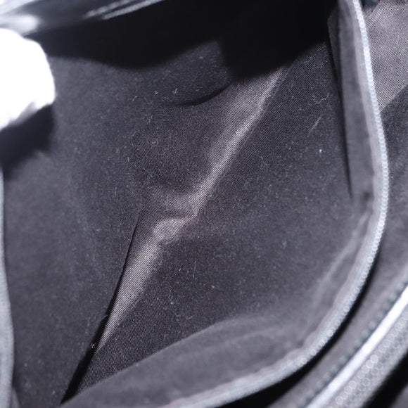 GUCCI GG Canvas Bamboo Tote Bag Black Silver Auth 151015