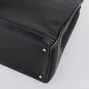 GUCCI Bamboo Hand Bag Leather Black Gold 002 123 0322 Auth 151016-9