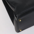 GUCCI Bamboo Hand Bag Leather Black Gold 002 123 0322 Auth 151016-14