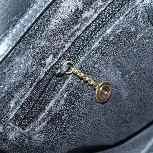 GUCCI Bamboo Hand Bag Leather Black Gold 002 123 0322 Auth 151016