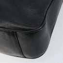 GUCCI Bamboo Shoulder Bag Leather 2way Black Gold 001 0166 1638 Auth 151017-18