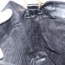 GUCCI Bamboo Shoulder Bag Leather 2way Black Gold 001 0166 1638 Auth 151017-22