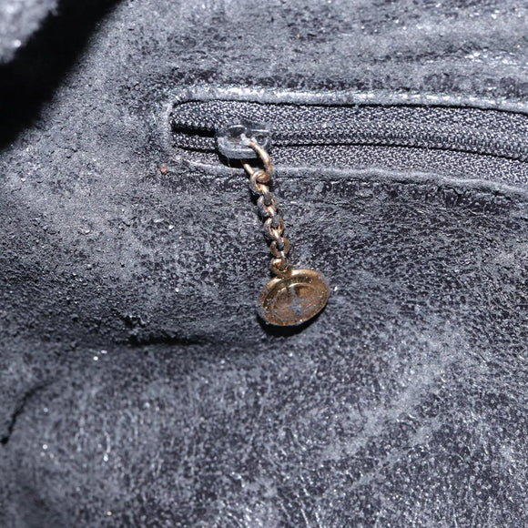 GUCCI Bamboo Shoulder Bag Leather 2way Black Gold 001 0166 1638 Auth 151017