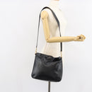 GUCCI Bamboo Shoulder Bag Leather 2way Black Gold 001 0166 1638 Auth 151017-25