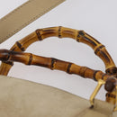 GUCCI Bamboo Hand Bag Suede 2way Beige Gold 002 123 0322 Auth 151018-9