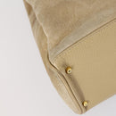 GUCCI Bamboo Hand Bag Suede 2way Beige Gold 002 123 0322 Auth 151018-16