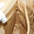 GUCCI Bamboo Hand Bag Suede 2way Beige Gold 002 123 0322 Auth 151018-18