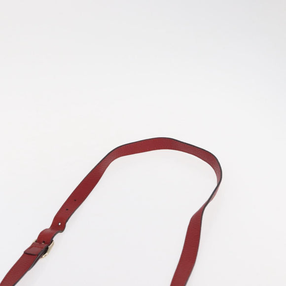 GUCCI Bamboo Hand Bag Leather 2way Red Gold 336032 Auth 151019